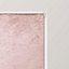 A.Unique Home Premium Trimmable Thermal Crushed Velvet Roller Window Blind - 3FT - Blush Pink - 90cm (W) x 170cm (L)