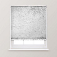 A.Unique Home Premium Trimmable Thermal Crushed Velvet Roller Window Blind - 4FT - Silver - 120cm (W) x 170cm (L)