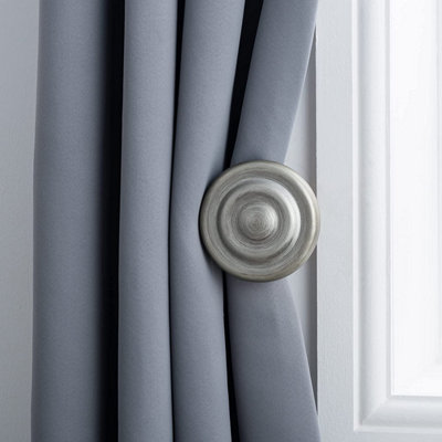 A.Unique Home Ribbed Wooden Curtain Pole with Rings and Fittings - 35mm ...
