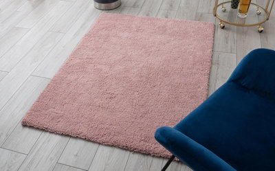 A.Unique Home Rome Sparkle Shaggy Living Room Bedroom Rug 110cm x 150cm ...