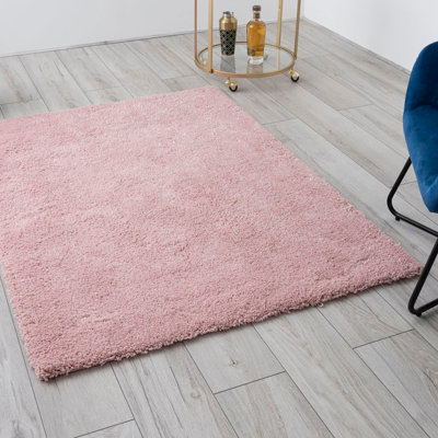 A.Unique Home Rome Sparkle Shaggy Living Room Bedroom Rug 110cm x 150cm ...