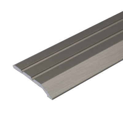 A01 900mm x 30mm 2.3mm Anodised Aluminium Door Threshold Ramp Profile Inox, 0.9m DIY at B&Q
