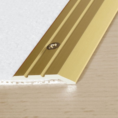 A01 900mm x 30mm 2.3mm Anodised Aluminium Door Threshold Ramp Profile - Inox, 0.9m