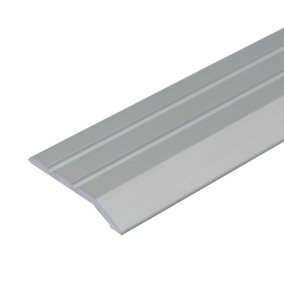 A01 900mm x 30mm 2.3mm Anodised Aluminium Door Threshold Ramp Profile - Silver, 0.9m