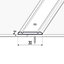 A02 930mm x 30mm 2.7mm Anodised Aluminium Flat Door Threshold Strip - Inox, 0.93m