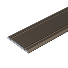 A02 930mm x 30mm 2.7mm Anodised Aluminium Flat Self Adhesive Door Threshold Strip - Champagne, 0.93m