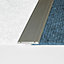 A02 930mm x 30mm 2.7mm Anodised Aluminium Flat Self Adhesive Door Threshold Strip - Inox, 0.93m