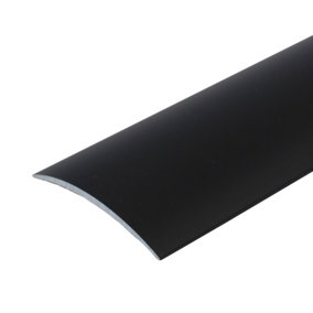 A04 49mm Anodised Aluminium Door Threshold Strip - Black, 0.93m