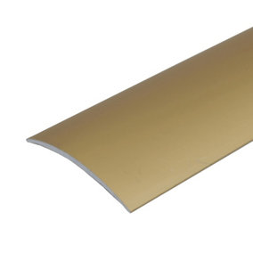 A04 49mm Anodised Aluminium Door Threshold Strip - Gold, 0.93m