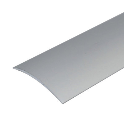 A04 49mm Anodised Aluminium Door Threshold Strip - Silver, 0.93m