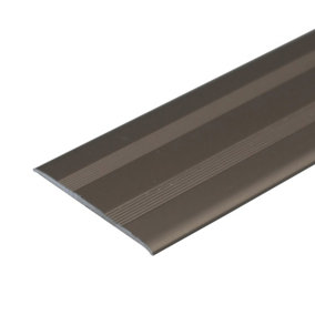 A08 930mm x 35mm 2.3mm Anodised Aluminium Flat Self Adhesive Door Threshold Strip - Champagne, 0.93m