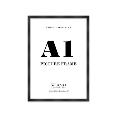 A1 Black Picture Frame Vintage Style Display A1 Pictures (59.4 x 84.1cm ...
