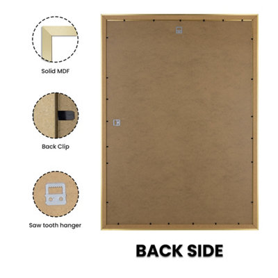 Frametory A1 Aluminium-Posterrahmen Mit Acrylfront – Dünner Rand, Gold