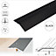 A11 900mm x 40mm 2mm Anodised Aluminium Door Threshold Ramp Profile - Black, 0.9m