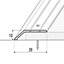 A11 900mm x 40mm 2mm Anodised Aluminium Door Threshold Ramp Profile - Inox, 0.9m