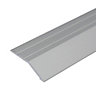 A11 900mm x 40mm 2mm Anodised Aluminium Door Threshold Ramp Profile - Silver, 0.9m