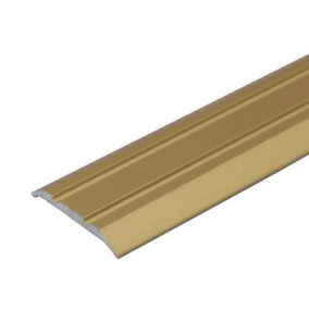 A12 25mm Anodised Aluminium Flat Door Threshold Strip - Gold, 0.93m