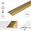 A12 25mm Anodised Aluminium Flat Door Threshold Strip - Gold, 0.93m