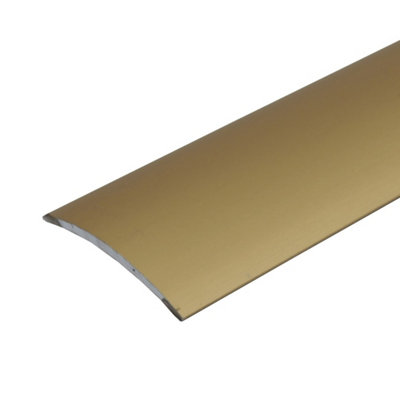 A13 40mm Anodised Aluminium Self Adhesive Door Threshold Strip - Gold, 0.93m