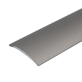 A13 40mm Anodised Aluminium Self Adhesive Door Threshold Strip - Inox, 0.93m