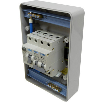 A1electrics 2 Way Consumer Unit with 40A 30mA A-Type RCD, 6A and 32A ...