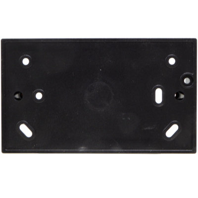 A1electrics 2 x Black Pattress Box Double 32mm PVC Surface 2 Gang with knockouts for 20mm Conduit and 25x16mm Mini Trunking - 3