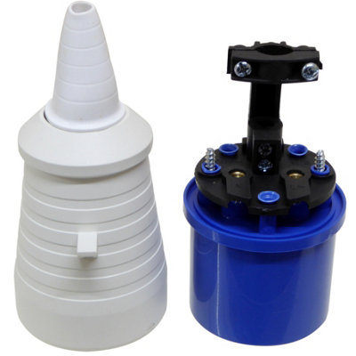 A1electrics 32 Amp Interlocked Socket and Plug 3 Pin 230v Blue