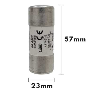 A1electrics 60 Amp House Mains Service Cut-Out Fuse 23x57mm 60A KR85 BS1361 - 4