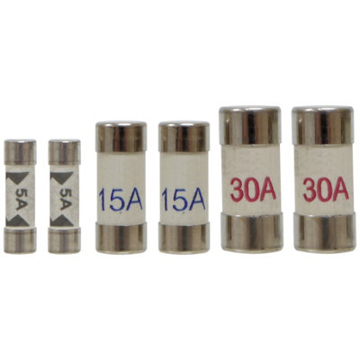 A1electrics Pack of 6 Mixed Consumer Unit Fuses BS1361 - 5A 15A and 30A Price Comparisons | Compare The Build
