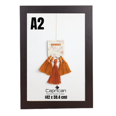 A2 Black Picture Frame Photo Frame Perspex Sheet for Wall or Table, Landscape Portrait Orientation 42 x 59.4 cm (16.5 x 23.4 inch)