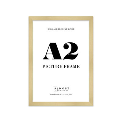 A2 Gold Picture Frame Art Deco Style Display A2 Pictures (41.9 x 59.4cm ...
