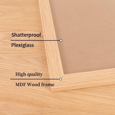 A2 Oak Photo Frame 42 x 59.4 cm - Wall Mount Picture Frame