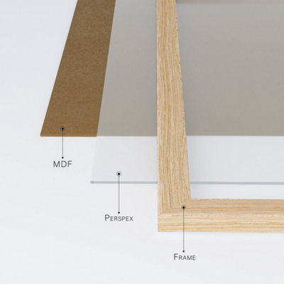 A2 Oak Picture Frame Fits A2 (42 x 59.4cm - 16.5 x 23.4in) Poster, Photo, Artwork, or Print.