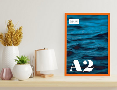A2 Orange Picture Frame Fits A2 (42 x 59.4cm - 16.5 x 23.4in) Poster, Photo, Artwork, or Print.