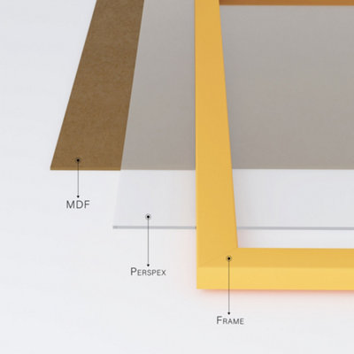 A2 Orange Picture Frame Fits A2 (42 x 59.4cm - 16.5 x 23.4in) Poster, Photo, Artwork, or Print.