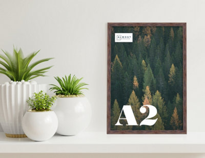 A2 Walnut Picture Frame Fits A2 (42 x 59.4cm - 16.5 x 23.4in) Poster, Photo, Artwork, or Print.