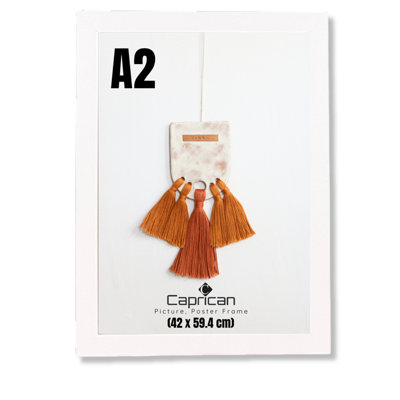 A2 White Picture Frame Photo Frame Perspex Sheet for Wall or Table, Landscape Portrait Orientation 42 x 59.4 cm (16.5 x 23.4 inch)