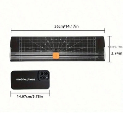 PATIKIL A3 Paper Cutter Trimmer - 18 Inch Portable Cutter With Transparent Guide For Office & Home