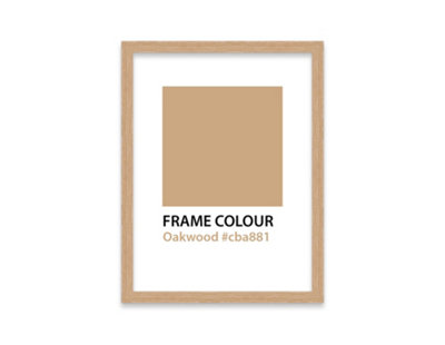 A3 Oak Picture Frame With Mount for A4 (21 x 29.7cm -8.3 x 11.7in) Poster, Photo, Artwork, or Print.