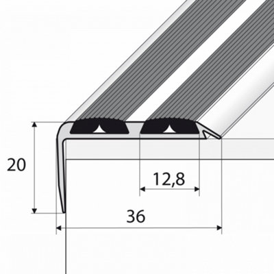  Metal Stair Nosing Stair Edging, Gold Non-Slip Edge