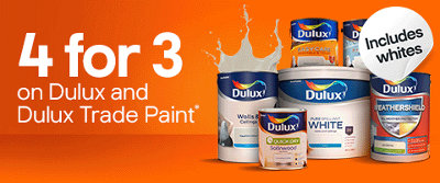 4 for 3 on Dulux & Dulux Trade paint