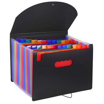A4 Document Organiser 24 Multi Color Pockets Expanding File Organiser ...