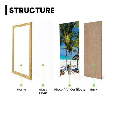A4 Document Photo Frame Wood Effect - Pack 12 Domkora Certificate ...