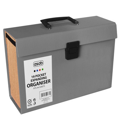 A4 Expanding Office Organiser File GREY