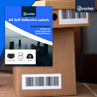 A4 Label Sheets 8 Labels Per Sheet 105 x 74mm - 100 Sheets