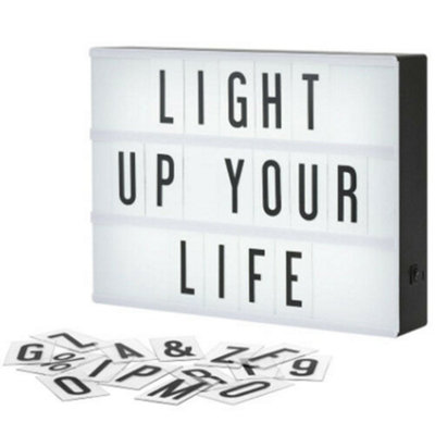A4 Light Up Letter Box Cinematic Led Sign Wedding Party Number Plaque ...