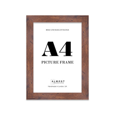 A4 Rustic Wood Picture Frame Warm, earthy tones Display A4 Pictures (21 ...