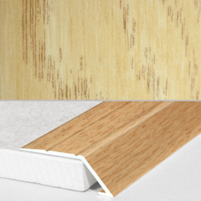 A45 31mm Aluminium Wood Effect Self Adhesive Door Threshold Ramp Profile - Ale Oak, 0.9m