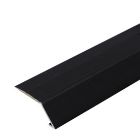 A45 31mm Anodised Aluminium Self Adhesive Door Threshold Ramp Profile - Black, 0.9m