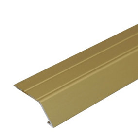 A45 31mm Anodised Aluminium Self Adhesive Door Threshold Ramp Profile - Gold, 0.9m